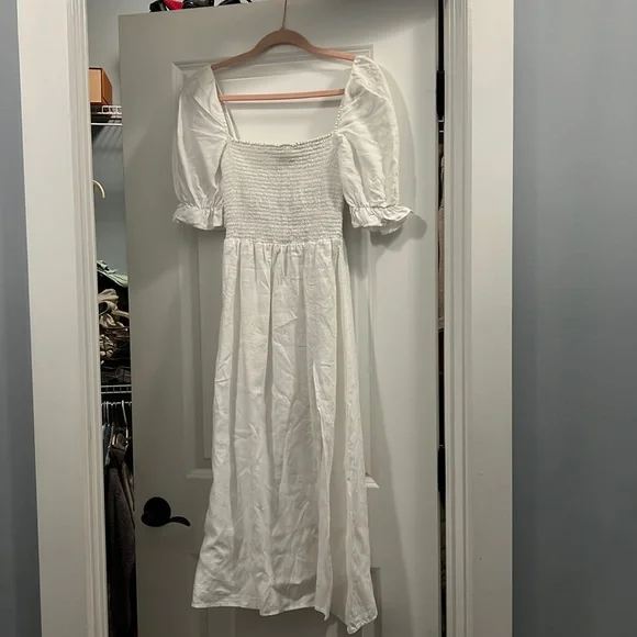 Reformation | Dresses | Reformation White Linen Dress Size Small | Poshmark